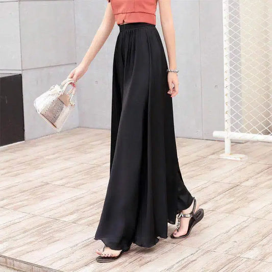 Pantalon palazzo soie-Old Money