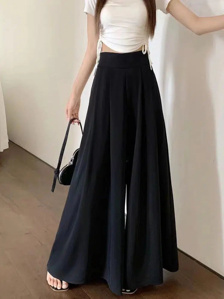 Pantalon plissé femme