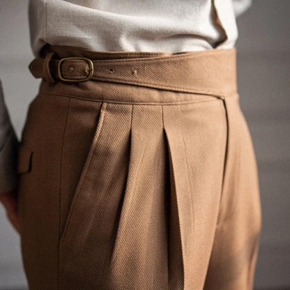 Pantalon plissé homme