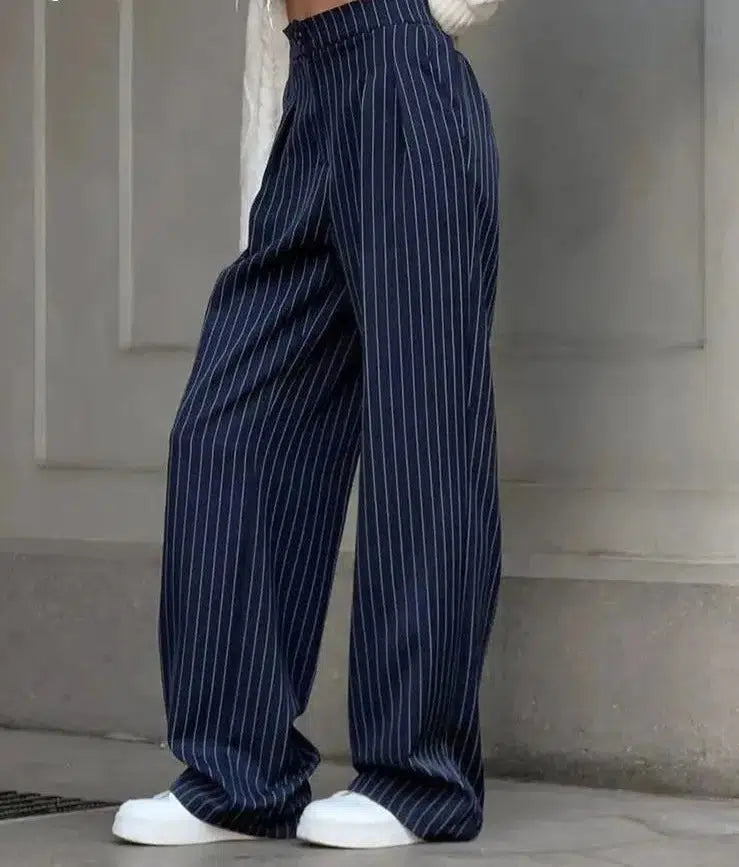 Pantalon rayures bleu