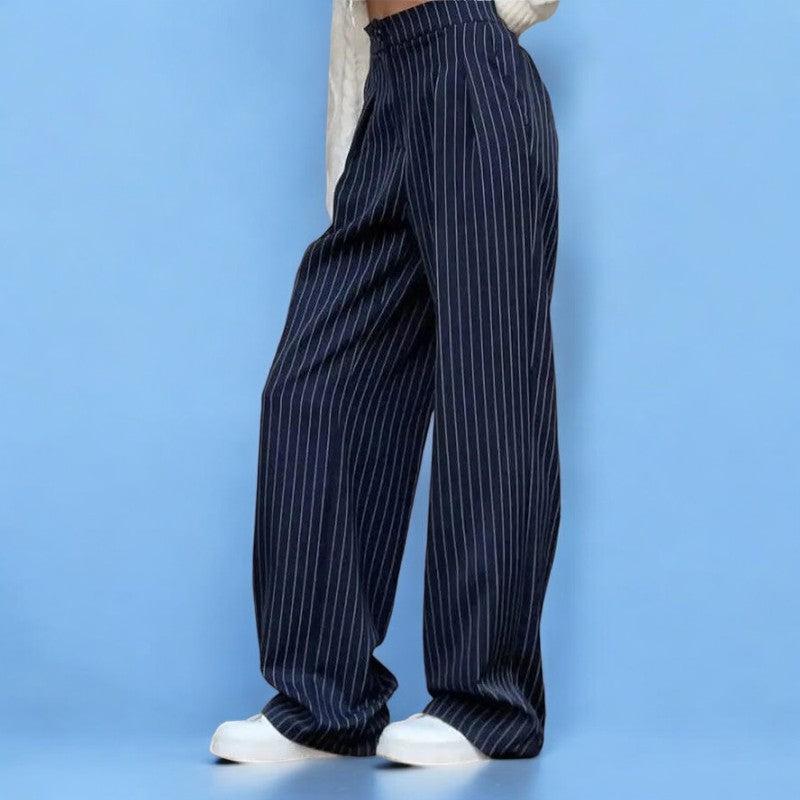 Pantalon rayures bleu