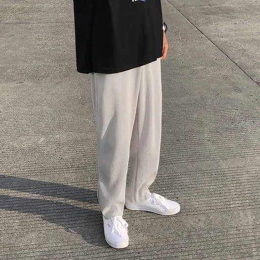 Pantalon plissé homme beige