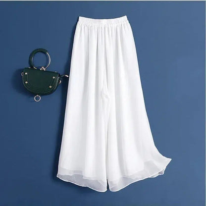Pantalons fluides soie-Old Money