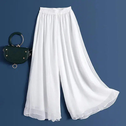 Pantalons fluides soie