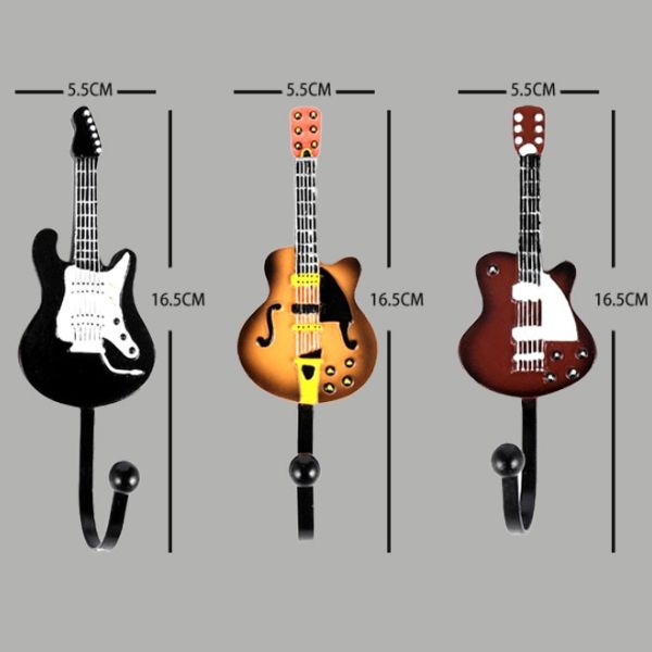 crochet mural guitare entière