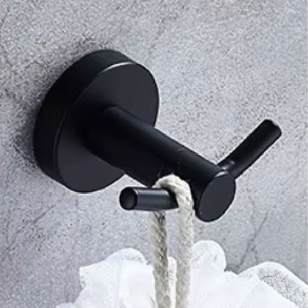 Patère inox salle de bain double crochet