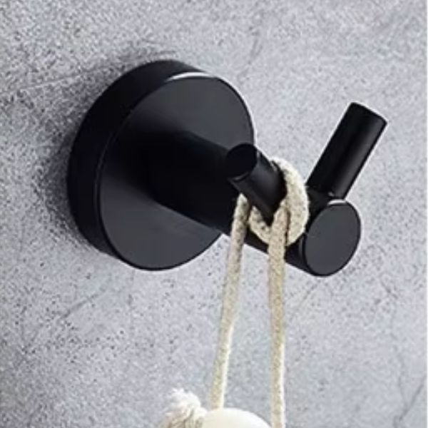 Patère inox salle de bain duo