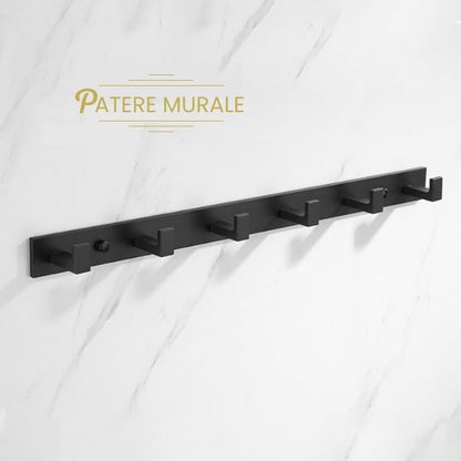 Patère métal aluminium 6 crochets