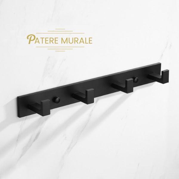 Patère métal aluminium 4 crochets