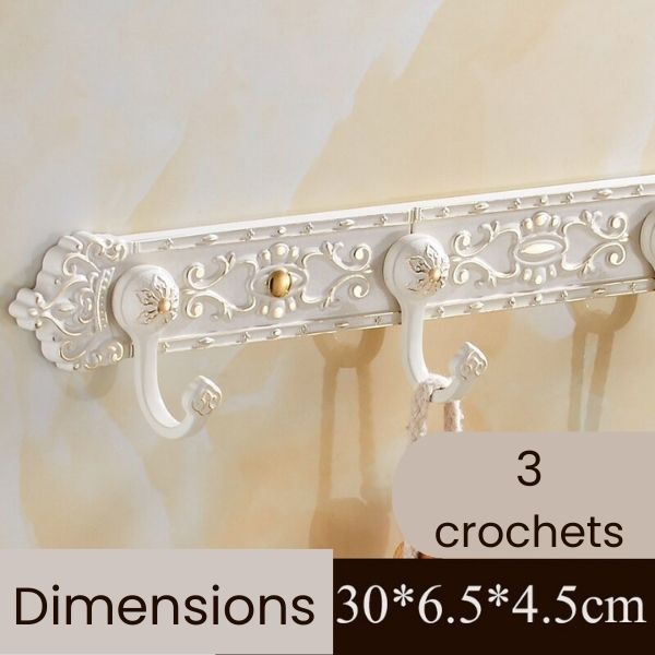 Patere salle de bain vintage 3 crochets