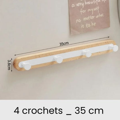 Patere bois design hêtre 4 crochets