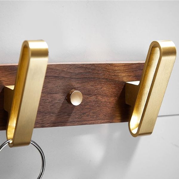 Porte manteau bois et noir