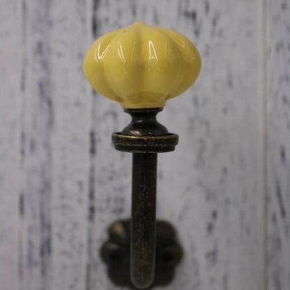 patere ceramique jaune