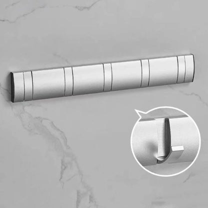 Porte manteau mural gris 5 crochets