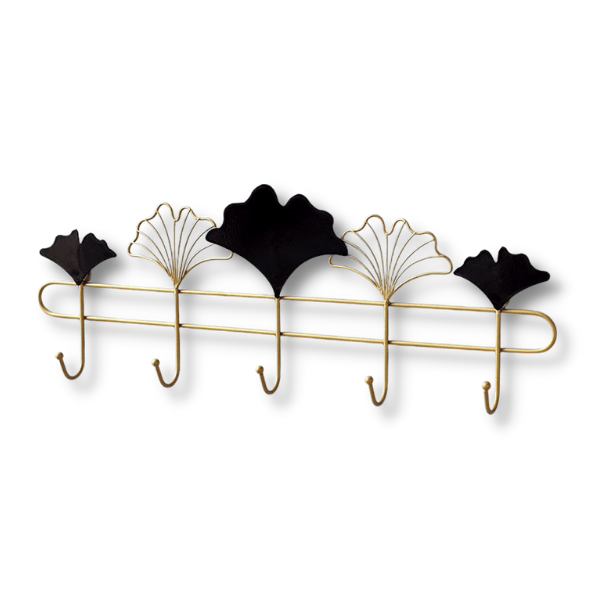Patères entrée noir 5 crochets