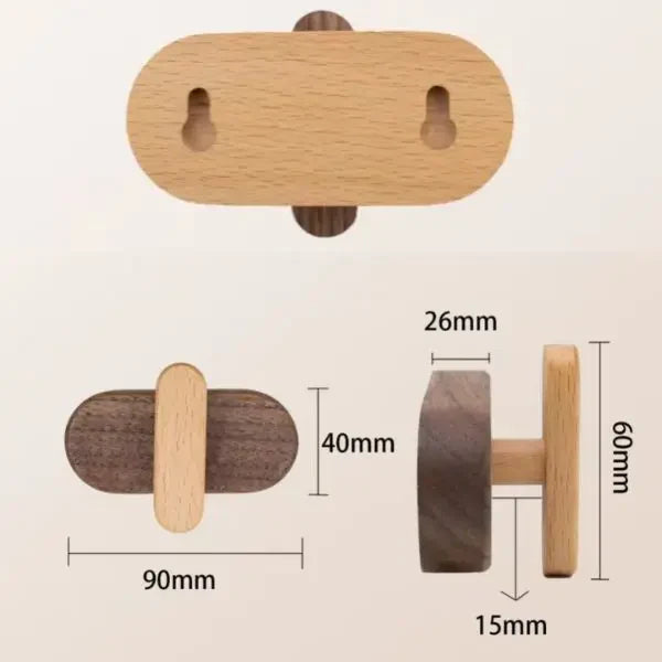 Patère en bois