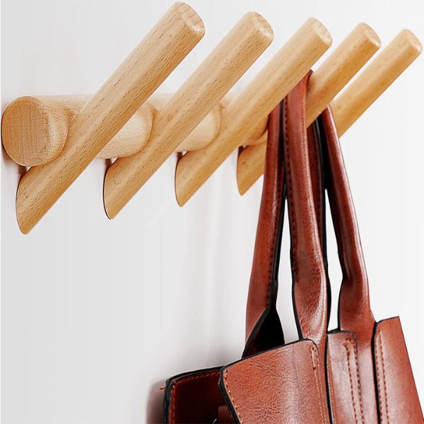 Porte manteau rondin de bois