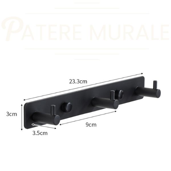 Patère métal noir