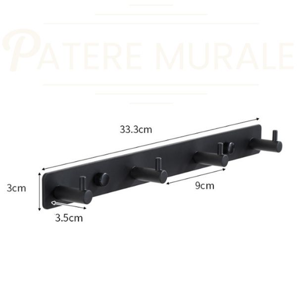 Patère métal noir