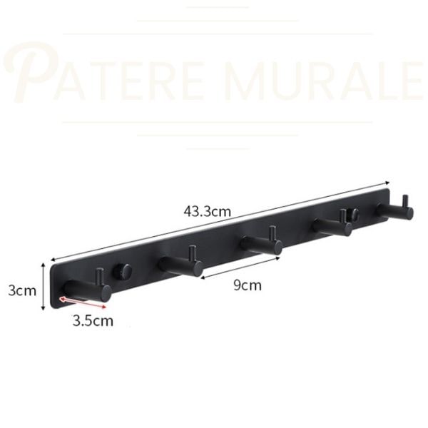 Patère métal noir