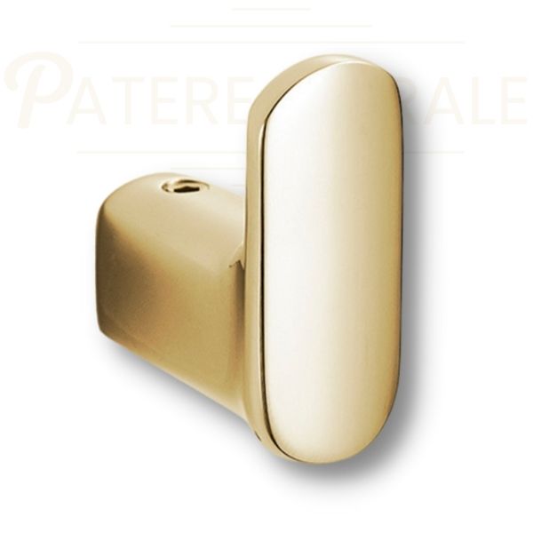 Patère murale dorée brillant
