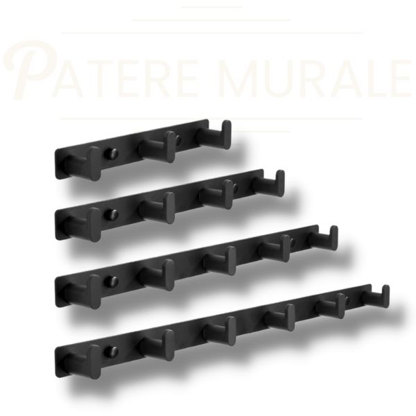 Patère murale noire