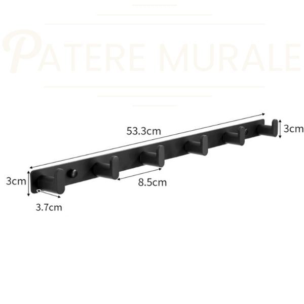 Patère murale noire