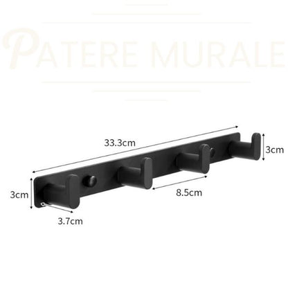 Patère murale noire