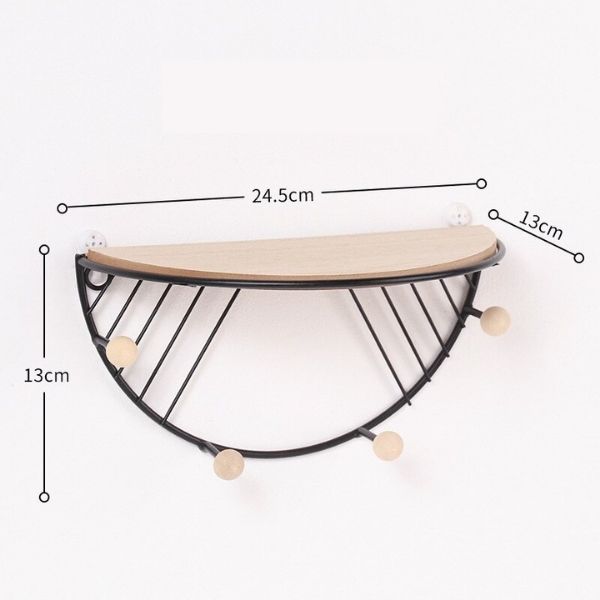 Porte manteau mural etagere 4 crochets