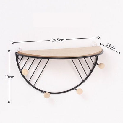 Porte manteau mural etagere 4 crochets
