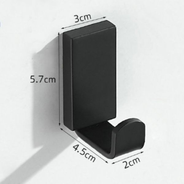 Patère inox laquée noire
