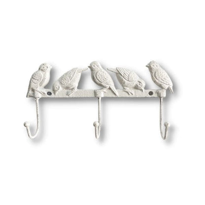 Patere metal vieilli blanc