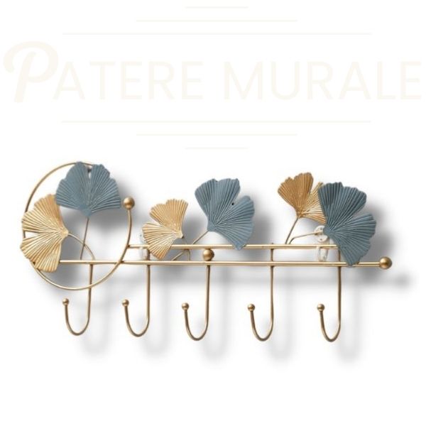 Patere murale doré