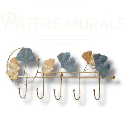 Patere murale doré