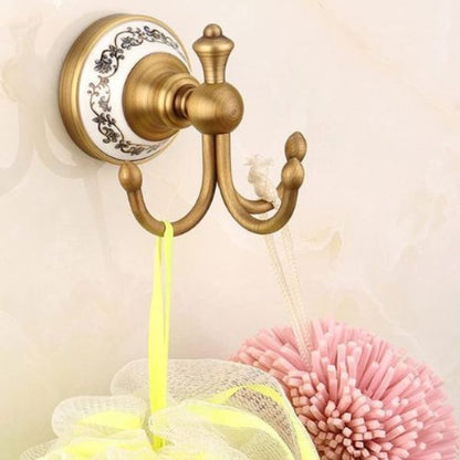 Patere salle de bain doré