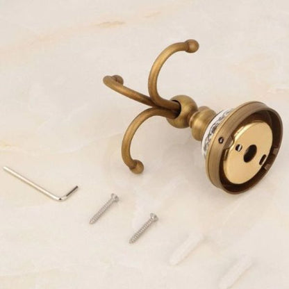Patere salle de bain doré