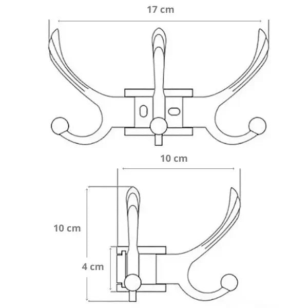 Patere salle de bain triple