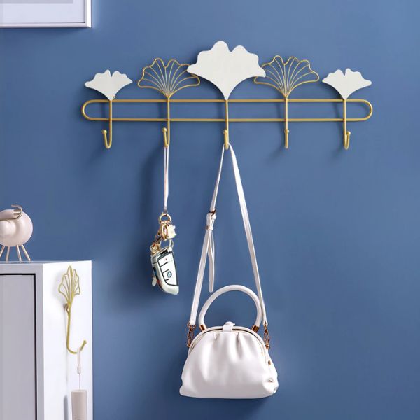 Porte manteau entrée feuille