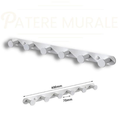 Patere serviette salle de bain 6 crochets