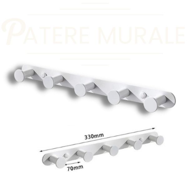 Patere serviette salle de bain 5 crochets