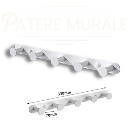 Patere serviette salle de bain 5 crochets