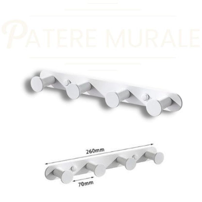 Patere serviette salle de bain 4 crochets