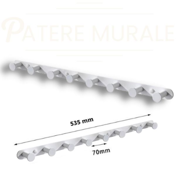 Patere serviette salle de bain 8 crochets