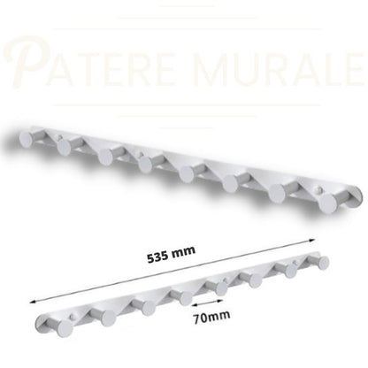 Patere serviette salle de bain 8 crochets
