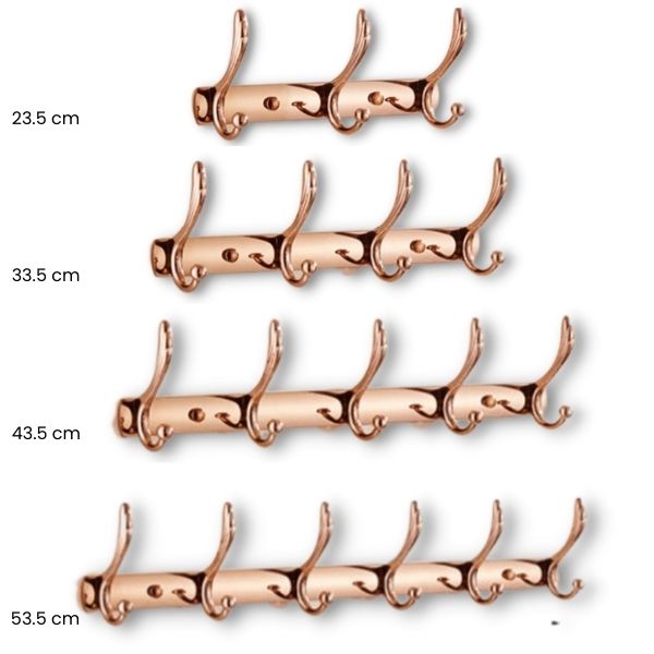 Patère métal cuivre 3 à 6 crochets