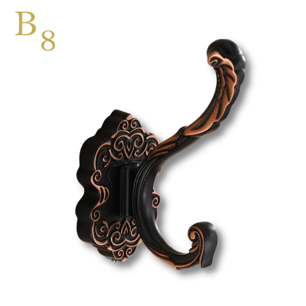 Patere metal vintage noire