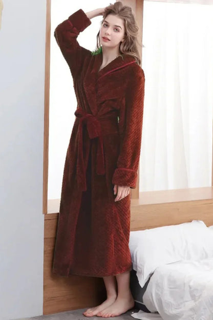 Peignoir polaire femme long ultra doux