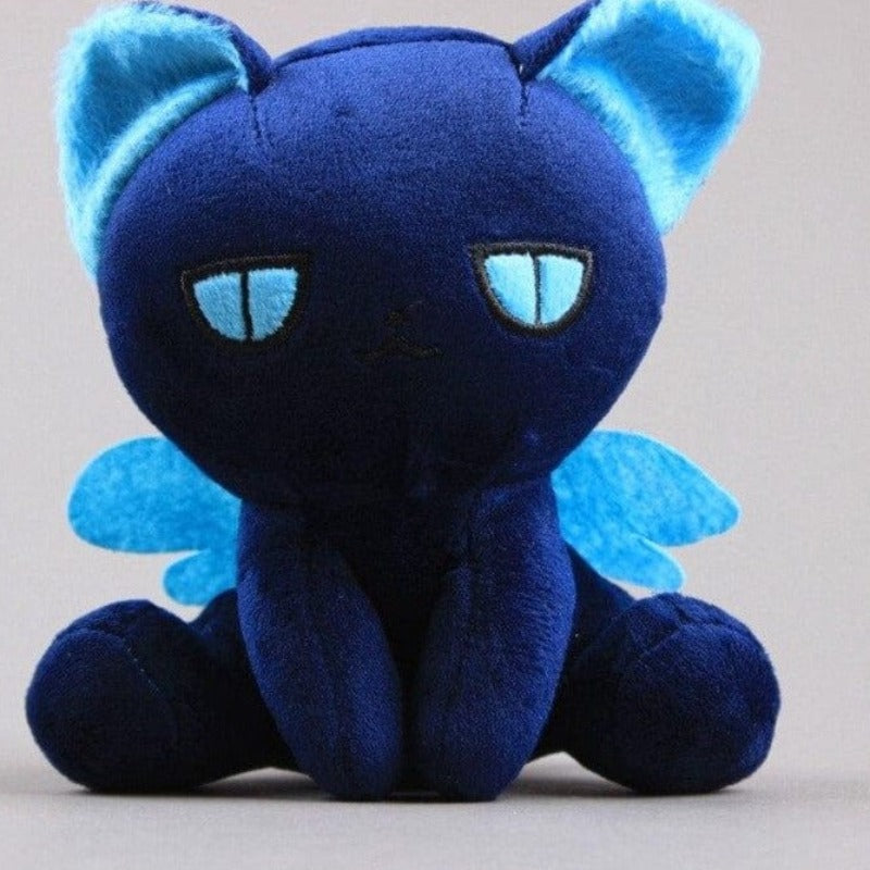 Peluche Chat Bleu Plume