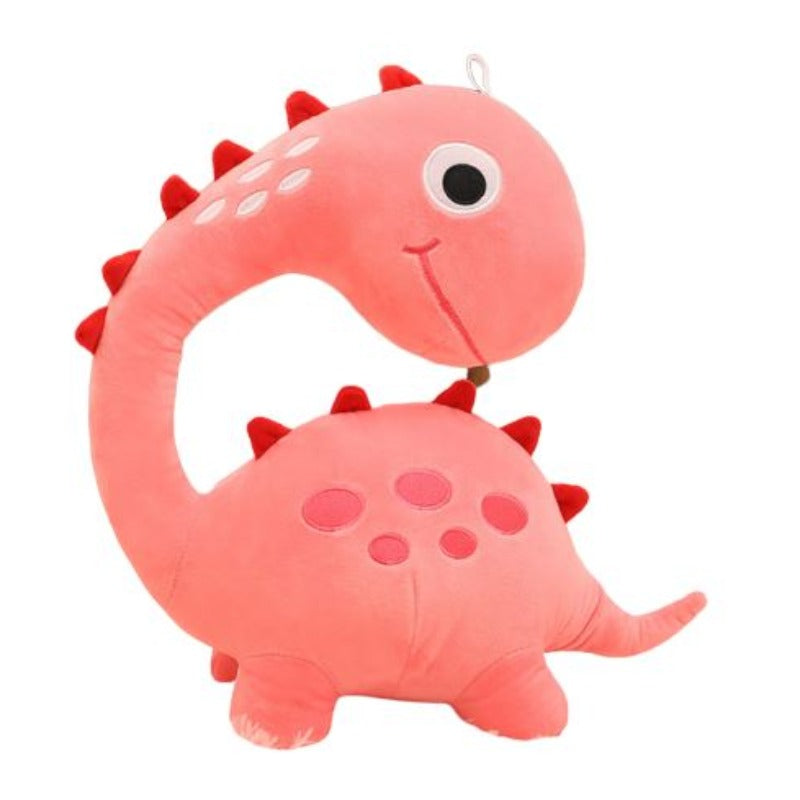 Peluche Dinosaure Rose et rouge