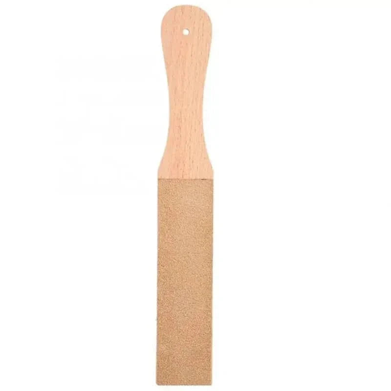 Planche de polissage en cuir à manche en bois